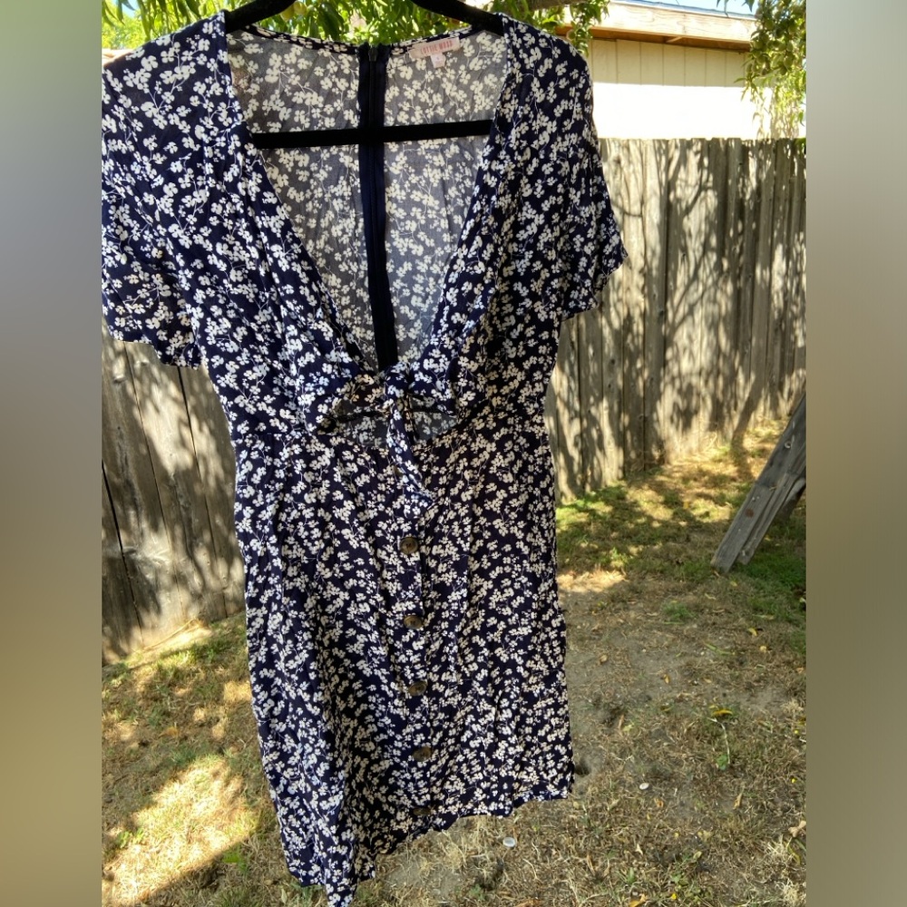 Pacsun Floral Navy Dress